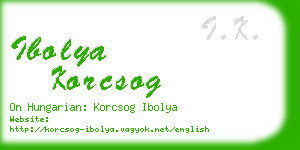 ibolya korcsog business card